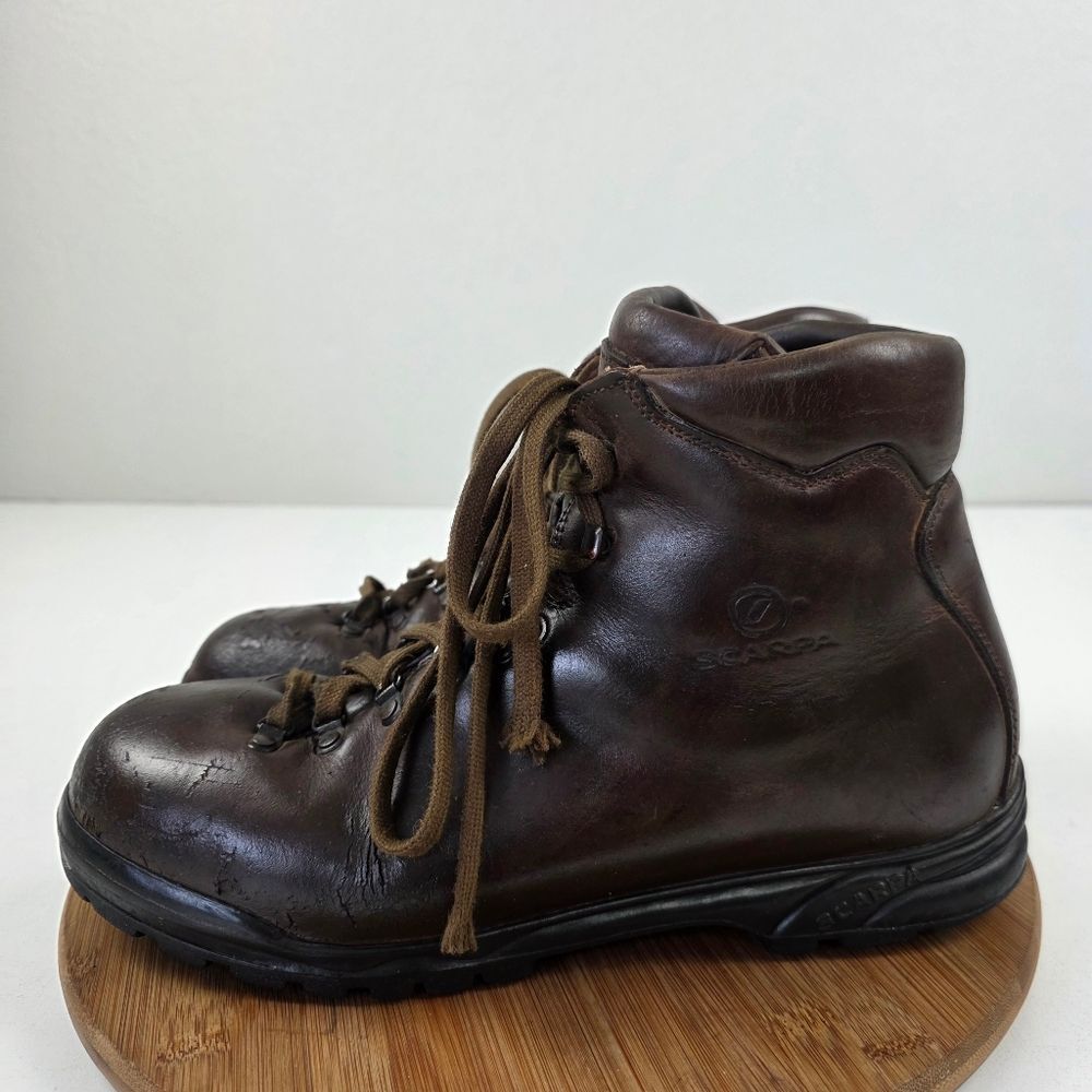 Scarpa Brown Leather Trekking Boots Mens Size EU 46 US 13